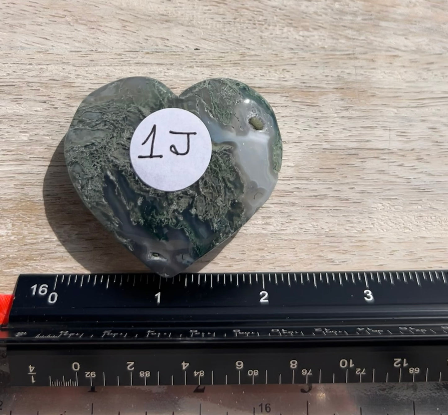 Moss Agate Heart - 1J