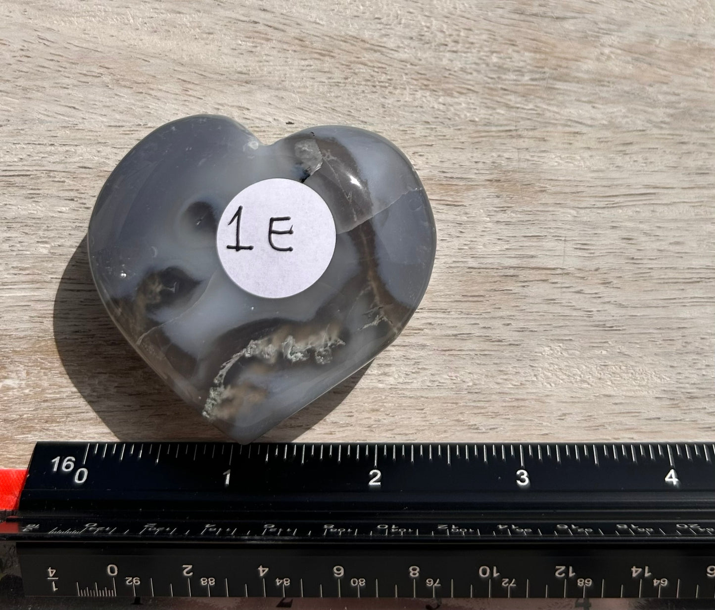 Moss Agate Heart - 1E