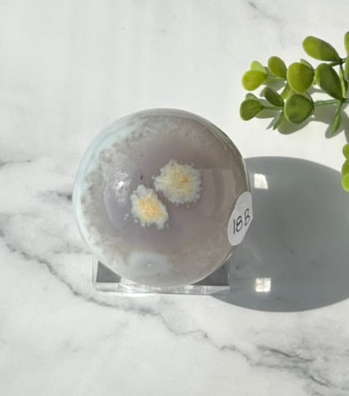 Druzy Agate Sphere - A18B