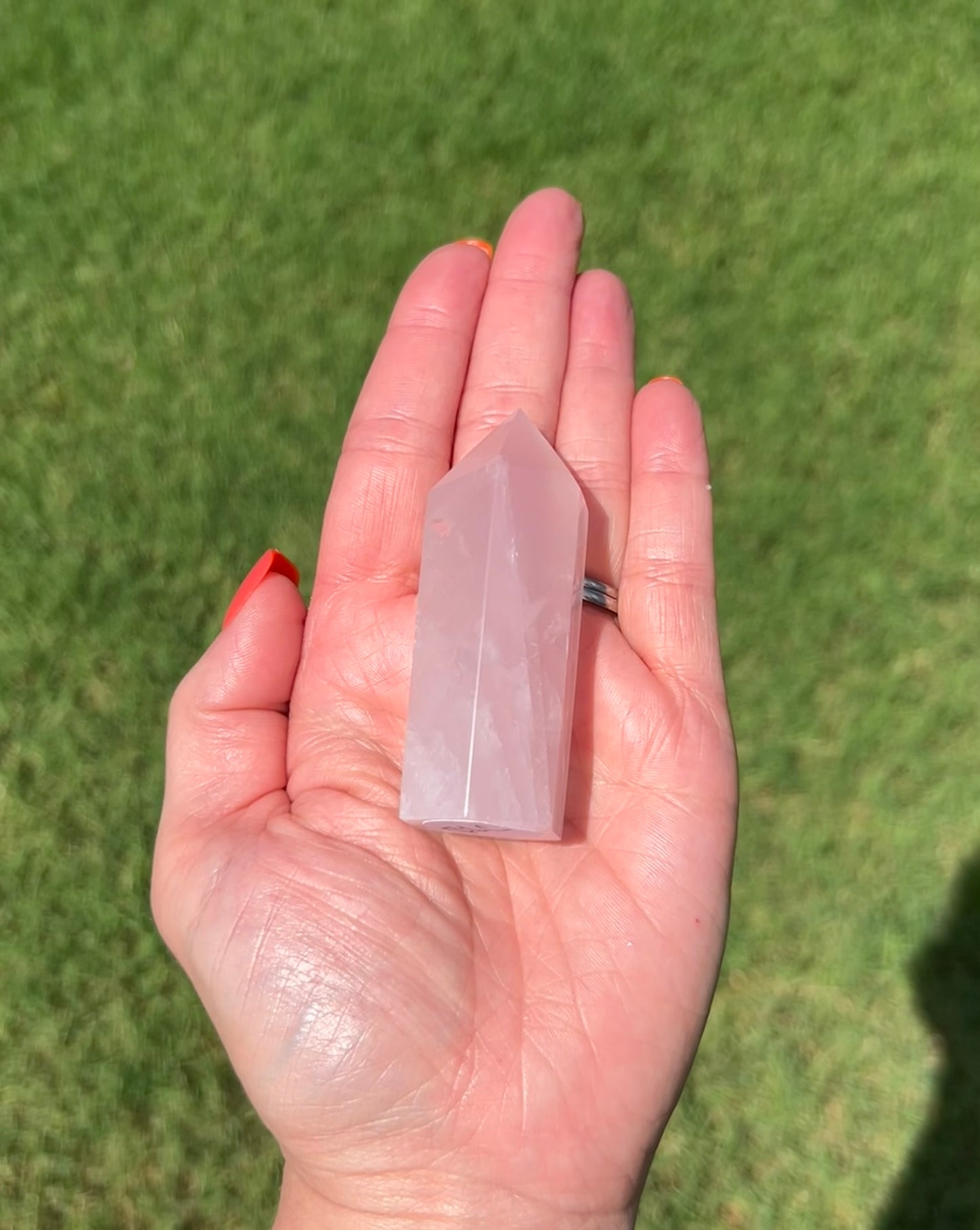 Rose Quartz Tower Small (2.5"H) - 01C