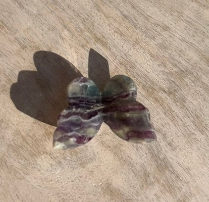 Rainbow Fluorite 3D Butterfly - 3D