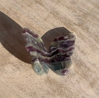 Rainbow Fluorite 3D Butterfly - 3D