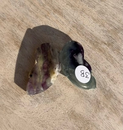 Rainbow Fluorite 3D Butterfly-3B