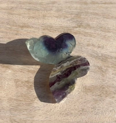 Rainbow Fluorite 3D Butterfly-3B