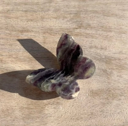 Rainbow Fluorite 3D Butterfly - 3A