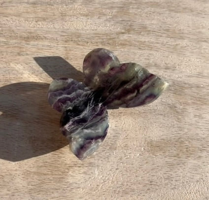 Rainbow Fluorite 3D Butterfly - 3A