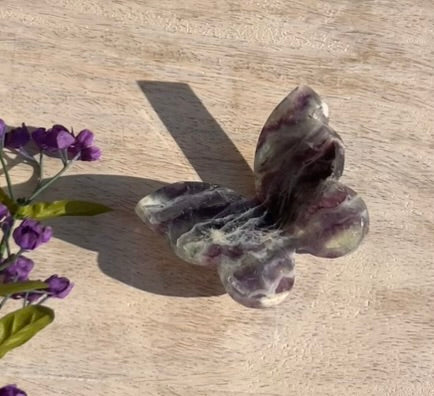 Rainbow Fluorite 3D Butterfly - 3A