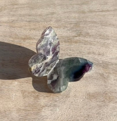 Rainbow Fluorite 3D Butterfly - 3E