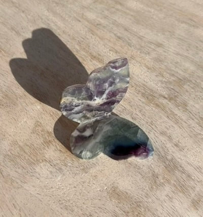 Rainbow Fluorite 3D Butterfly - 3E