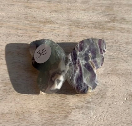 Rainbow Fluorite 3D Butterfly - 3E
