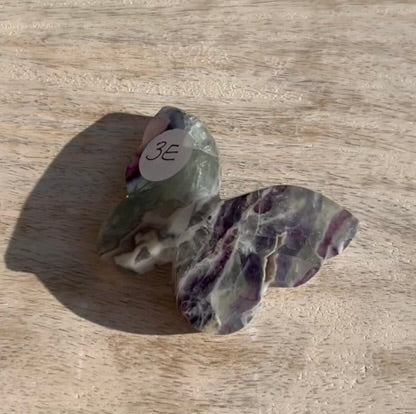 Rainbow Fluorite 3D Butterfly - 3E