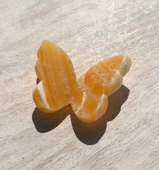 Orange Calcite 3D Butterfly - 5B