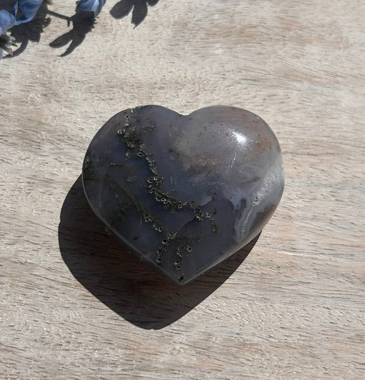 Moss Agate Heart - 1L