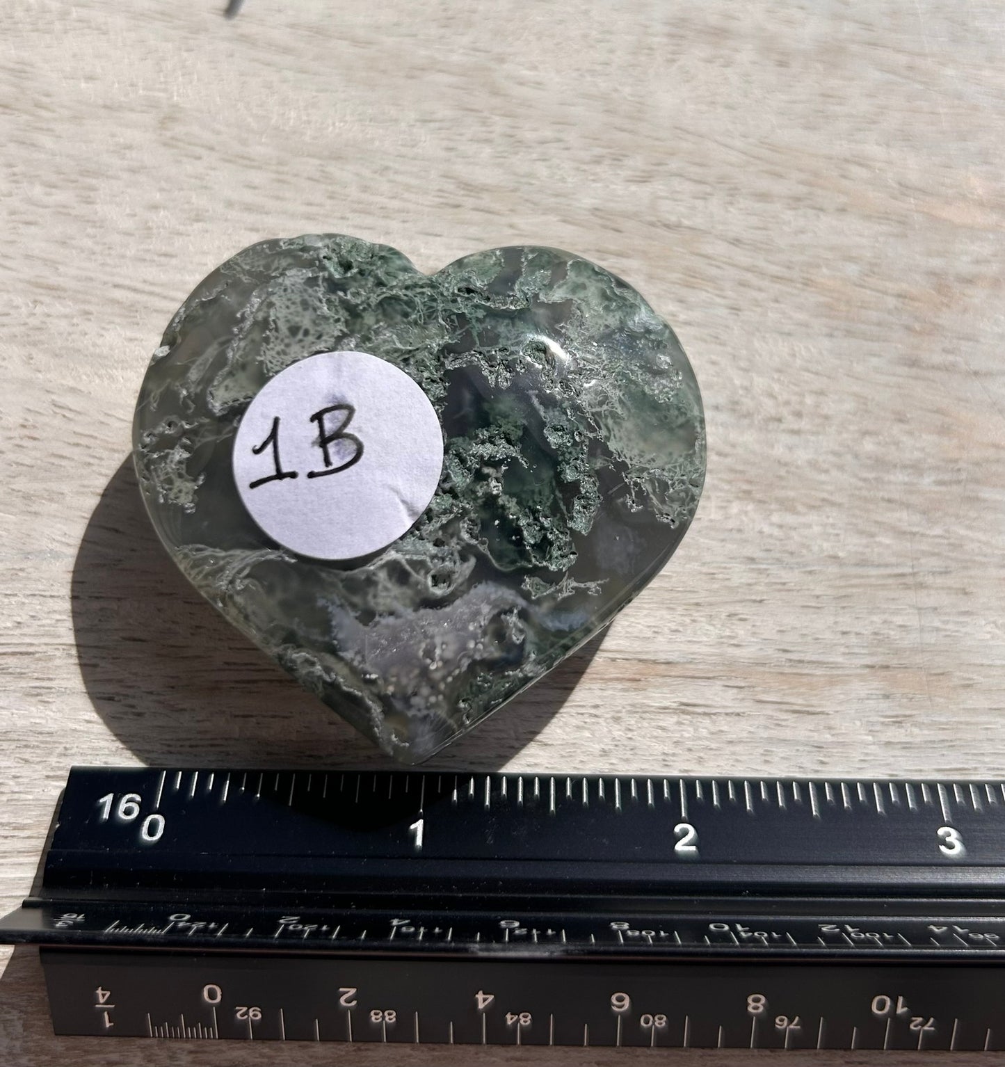 Moss Agate Heart - 1B