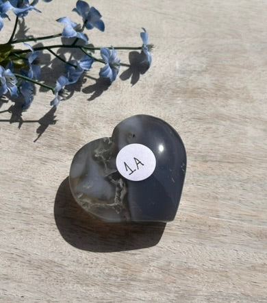 Moss Agate Heart - 1A