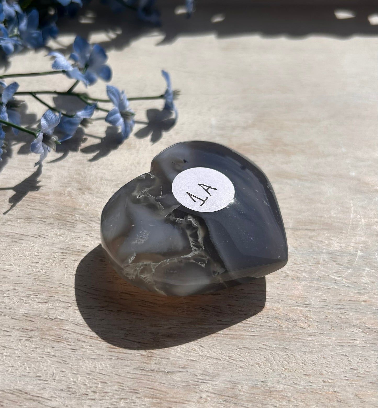 Moss Agate Heart - 1A