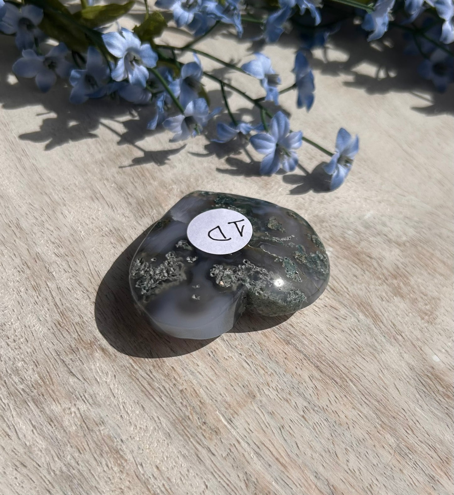 Moss Agate Heart - 1D