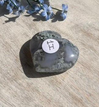 Moss Agate Heart - 1I