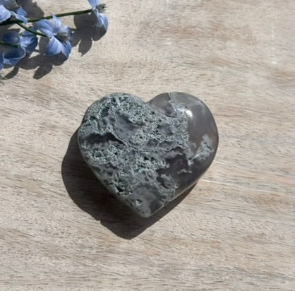 Moss Agate Heart - 1I