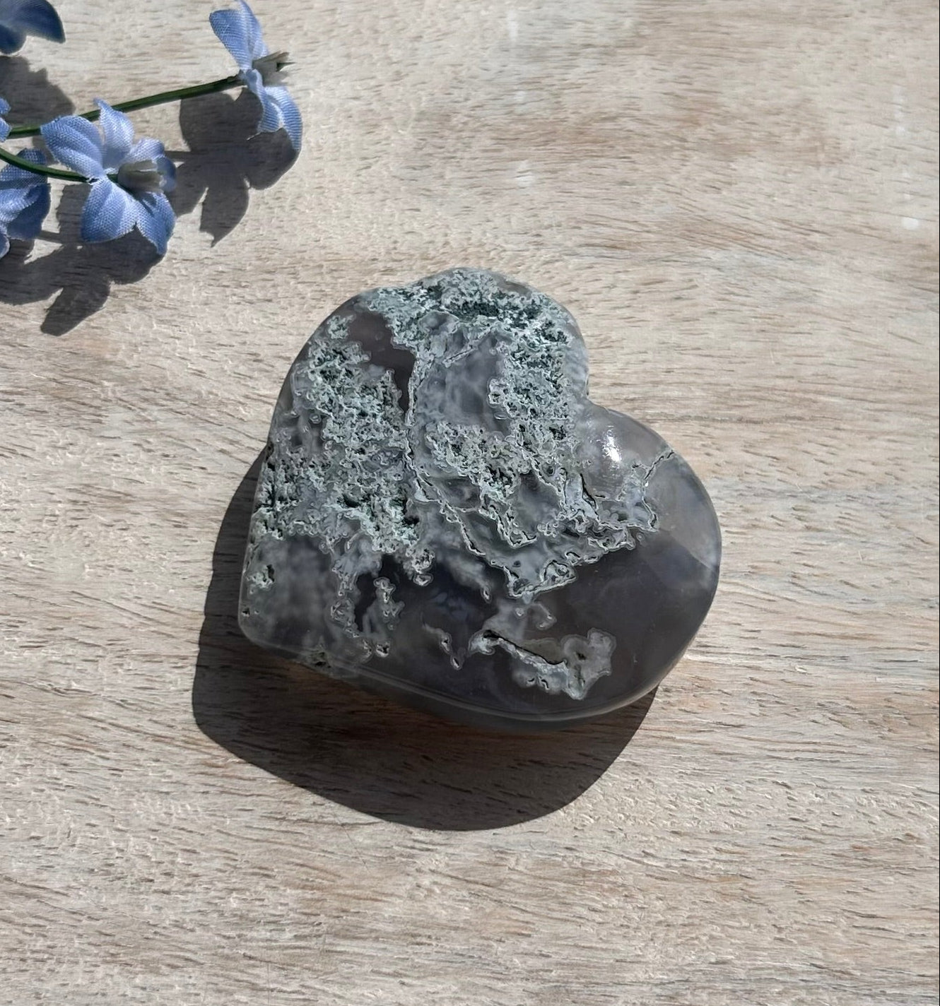 Moss Agate Heart - 1I