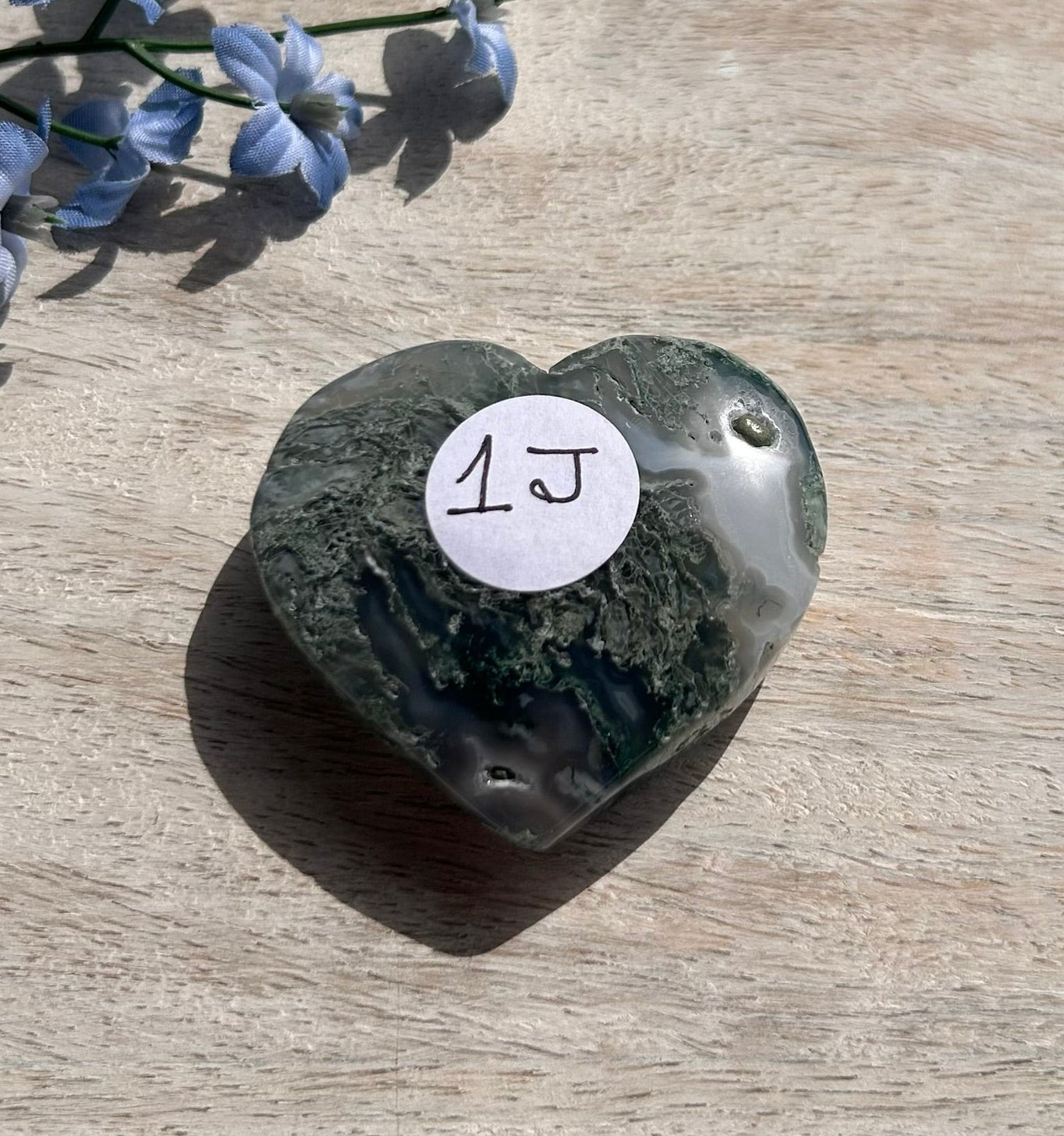 Moss Agate Heart - 1J