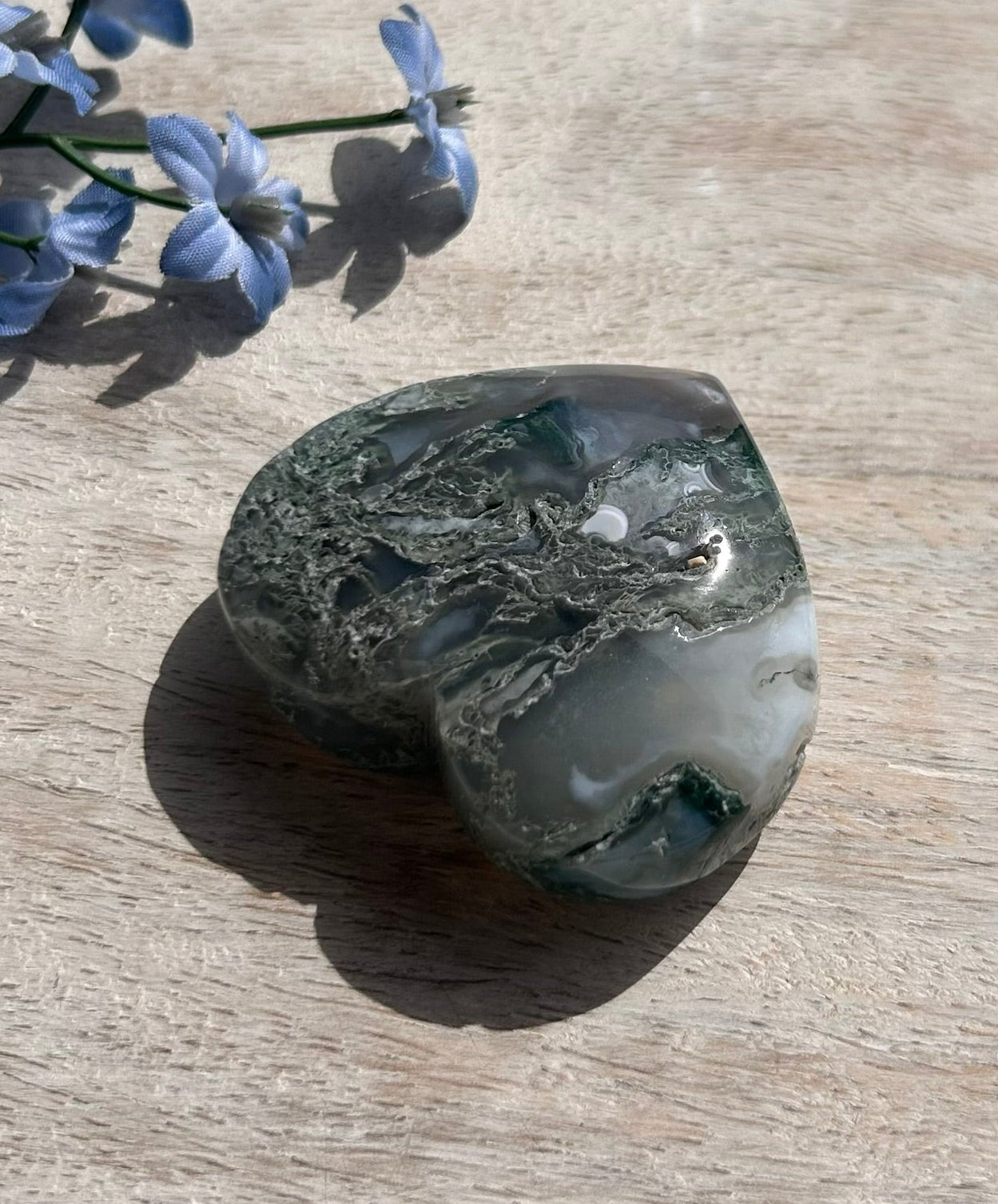 Moss Agate Heart - 1J