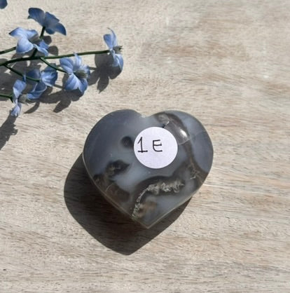 Moss Agate Heart - 1E