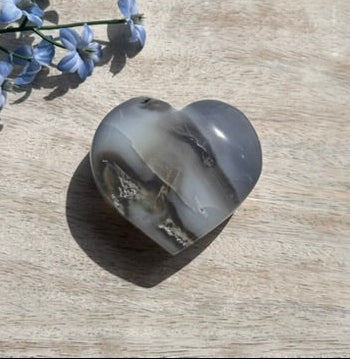 Moss Agate Heart - 1E