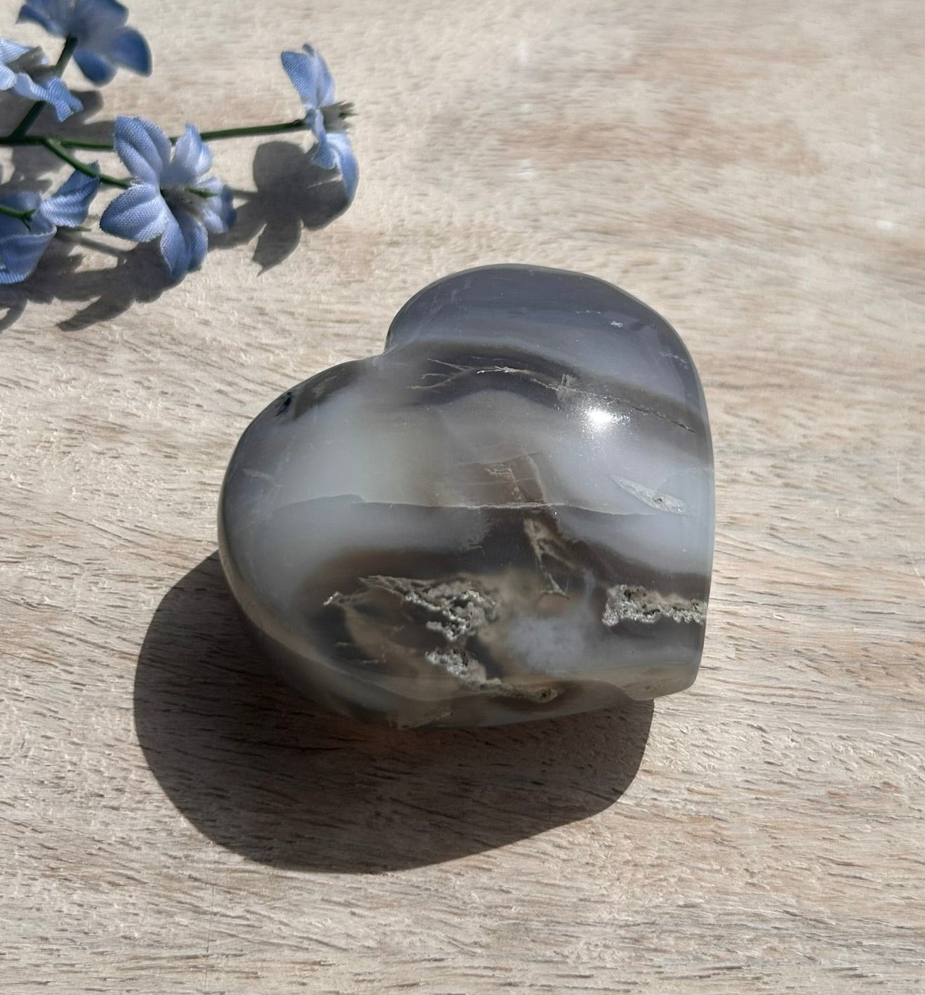 Moss Agate Heart - 1E