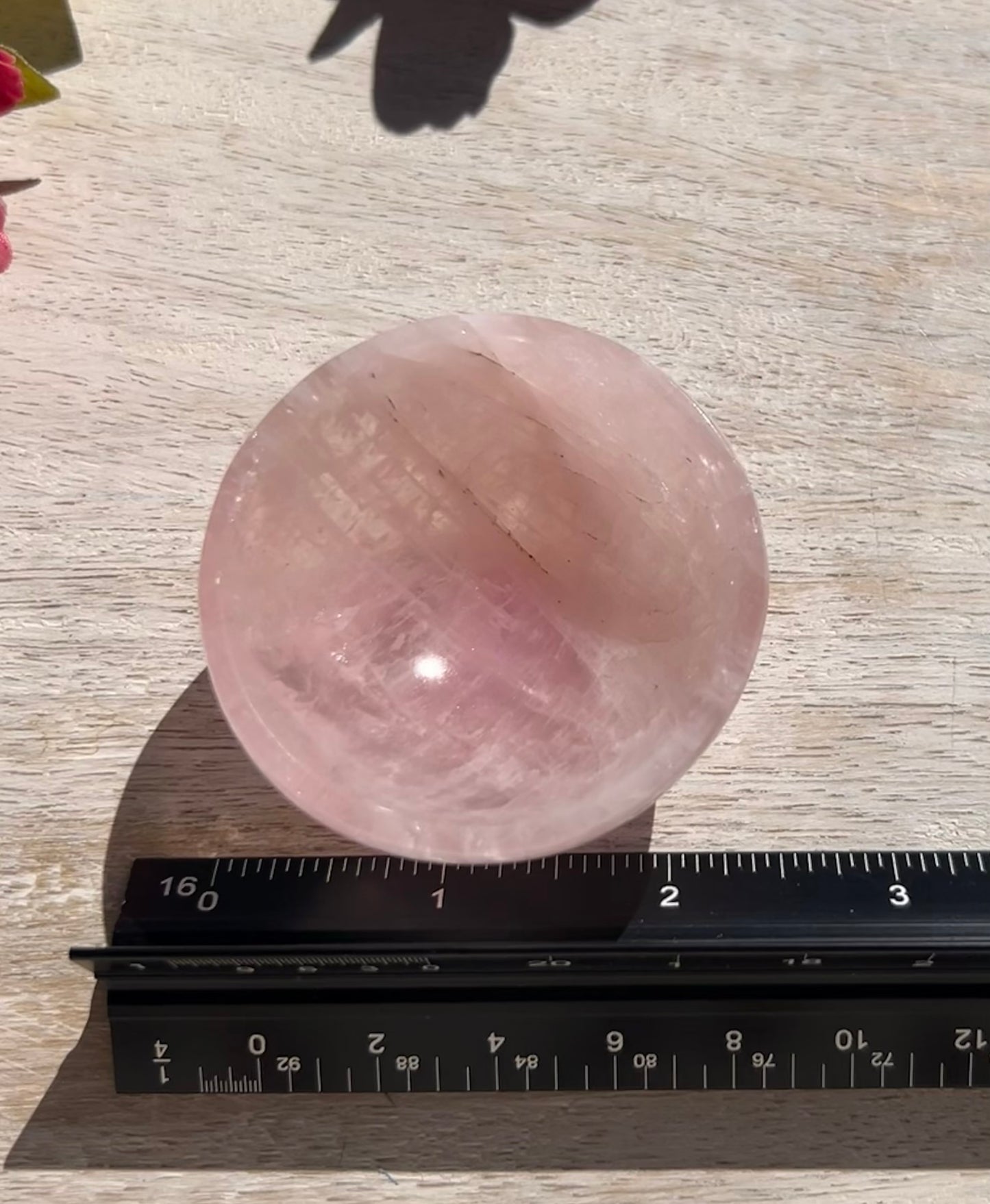 (One) Beautiful Rose Quartz Bowl - 2" - 1F