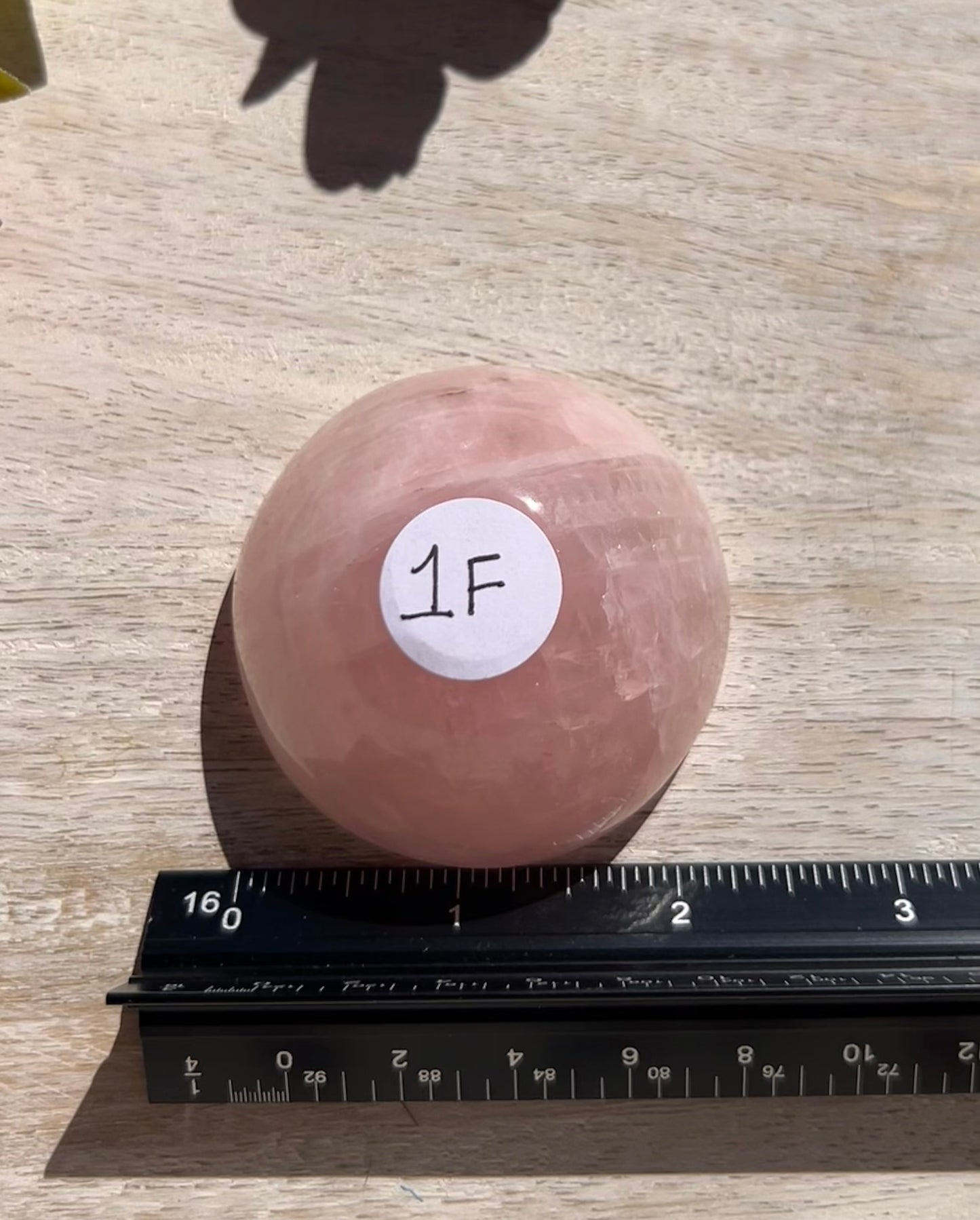 (One) Beautiful Rose Quartz Bowl - 2" - 1F