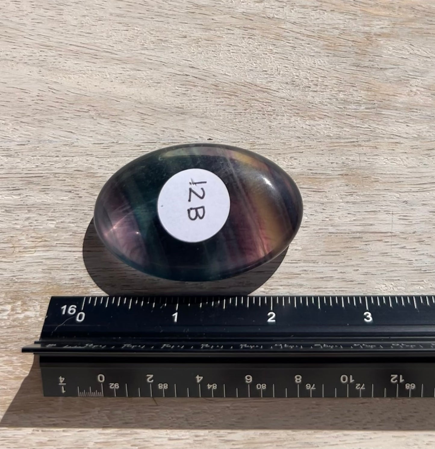 Rainbow Fluorite Palm Stone - 12B