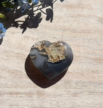Moss Agate Heart - 1C