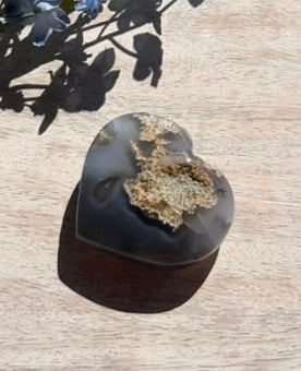 Moss Agate Heart - 1C