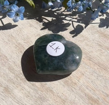 Moss Agate Heart - 1K