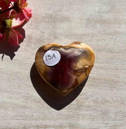 Mookaite Heart Palm Stone - 15A