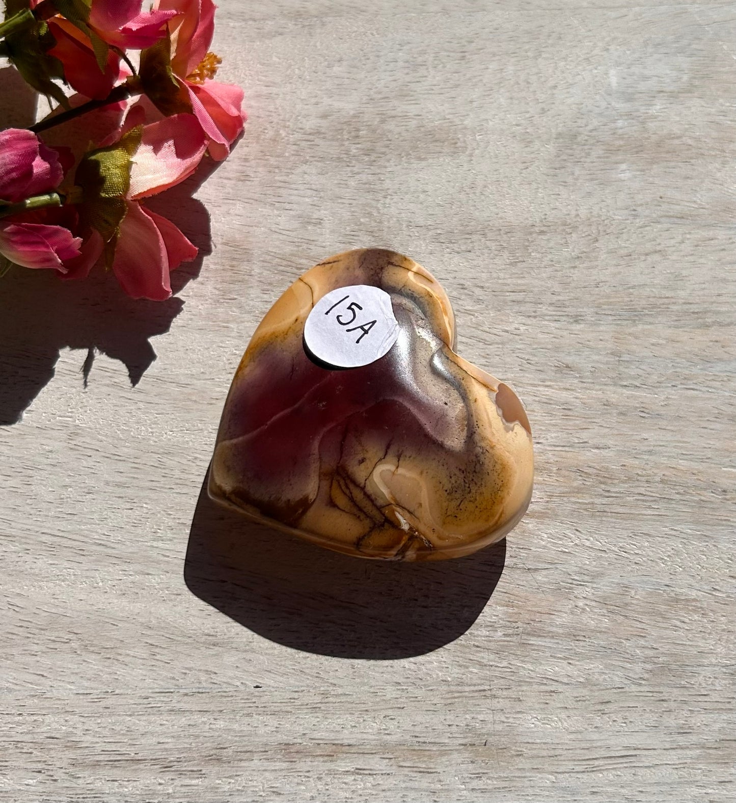Mookaite Heart Palm Stone - 15A