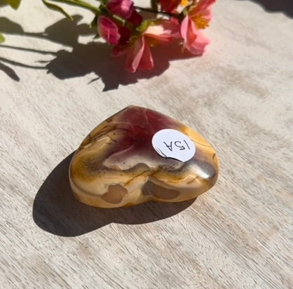 Mookaite Heart Palm Stone - 15A