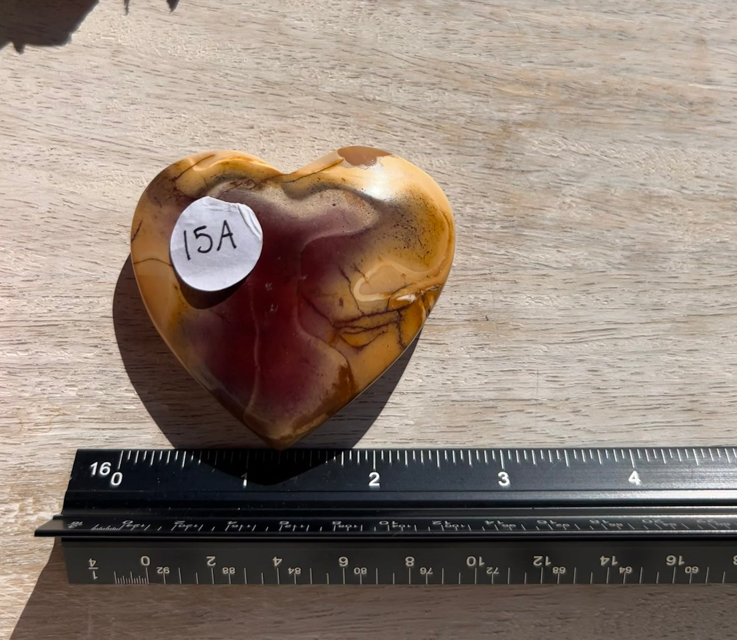 Mookaite Heart Palm Stone - 15A