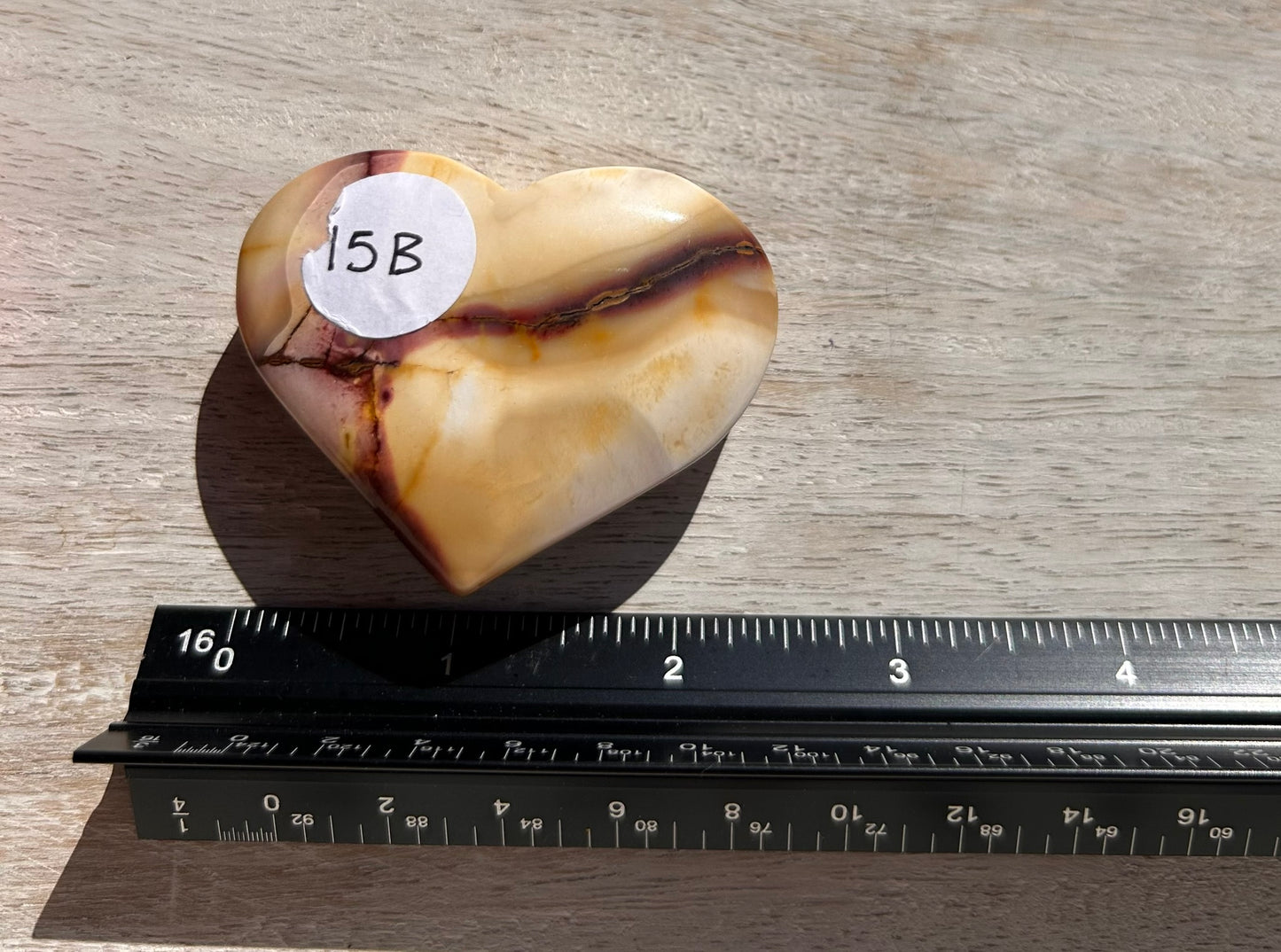 Mookaite Heart Palm Stone - 15B