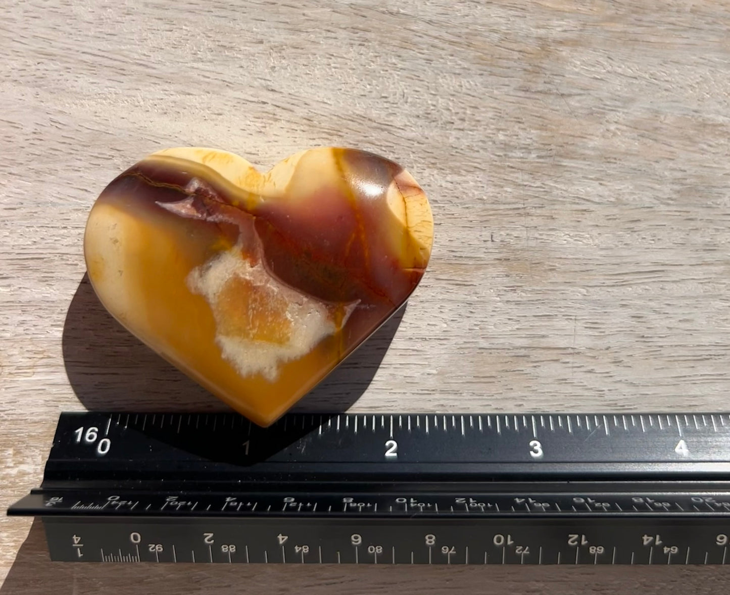 Mookaite Heart Palm Stone - 15B
