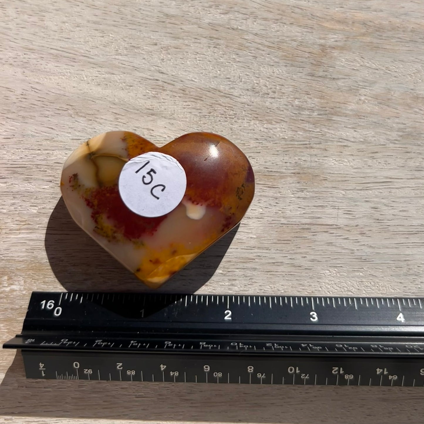 Mookaite Heart Palm Stone - 15C