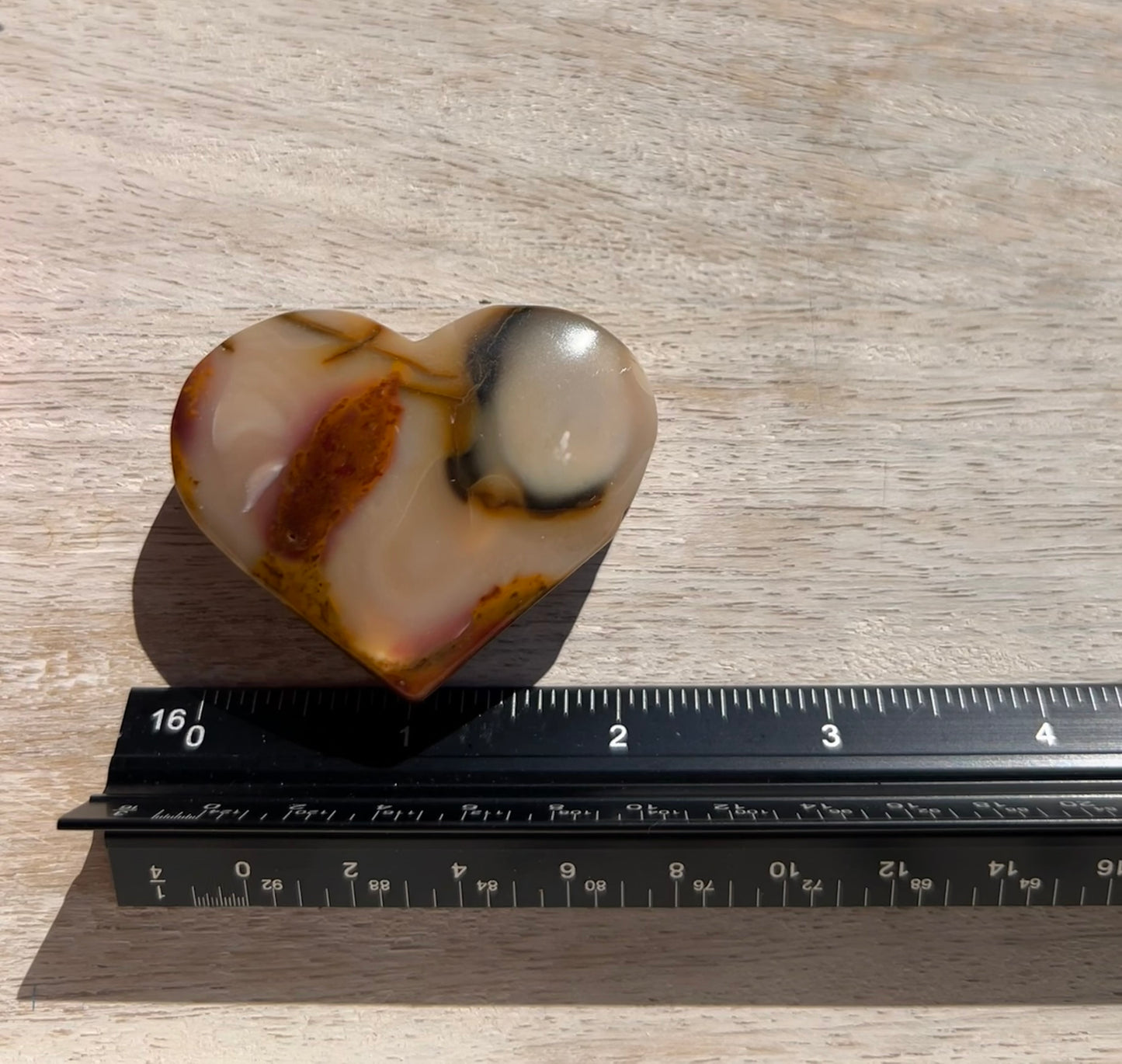 Mookaite Heart Palm Stone - 15C