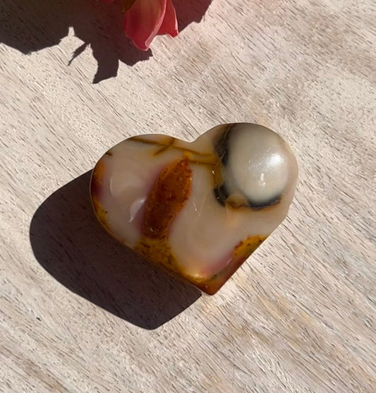 Mookaite Heart Palm Stone - 15C