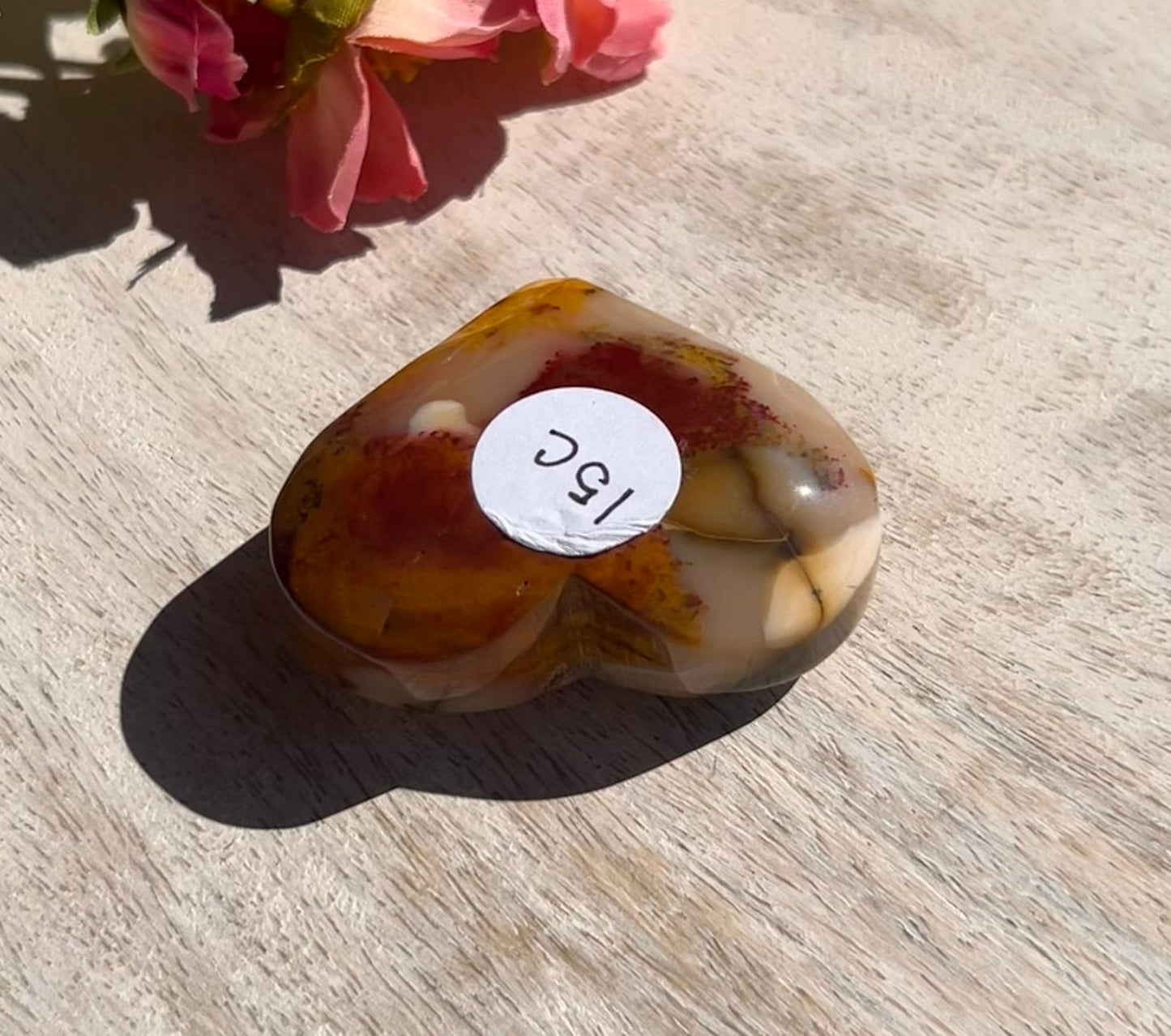 Mookaite Heart Palm Stone - 15C