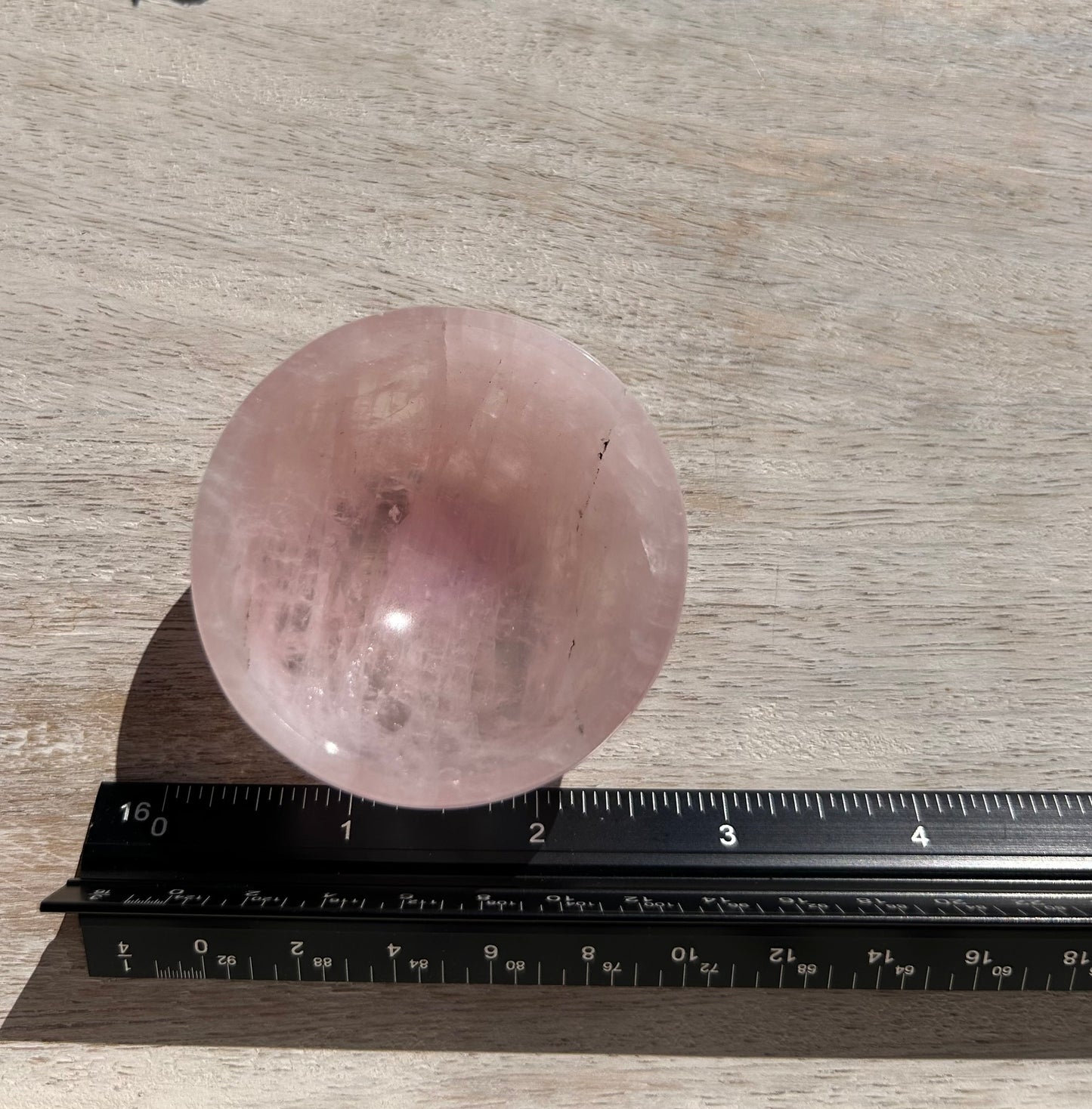 (One) Beautiful Rose Quartz Bowl - (2") - 1B