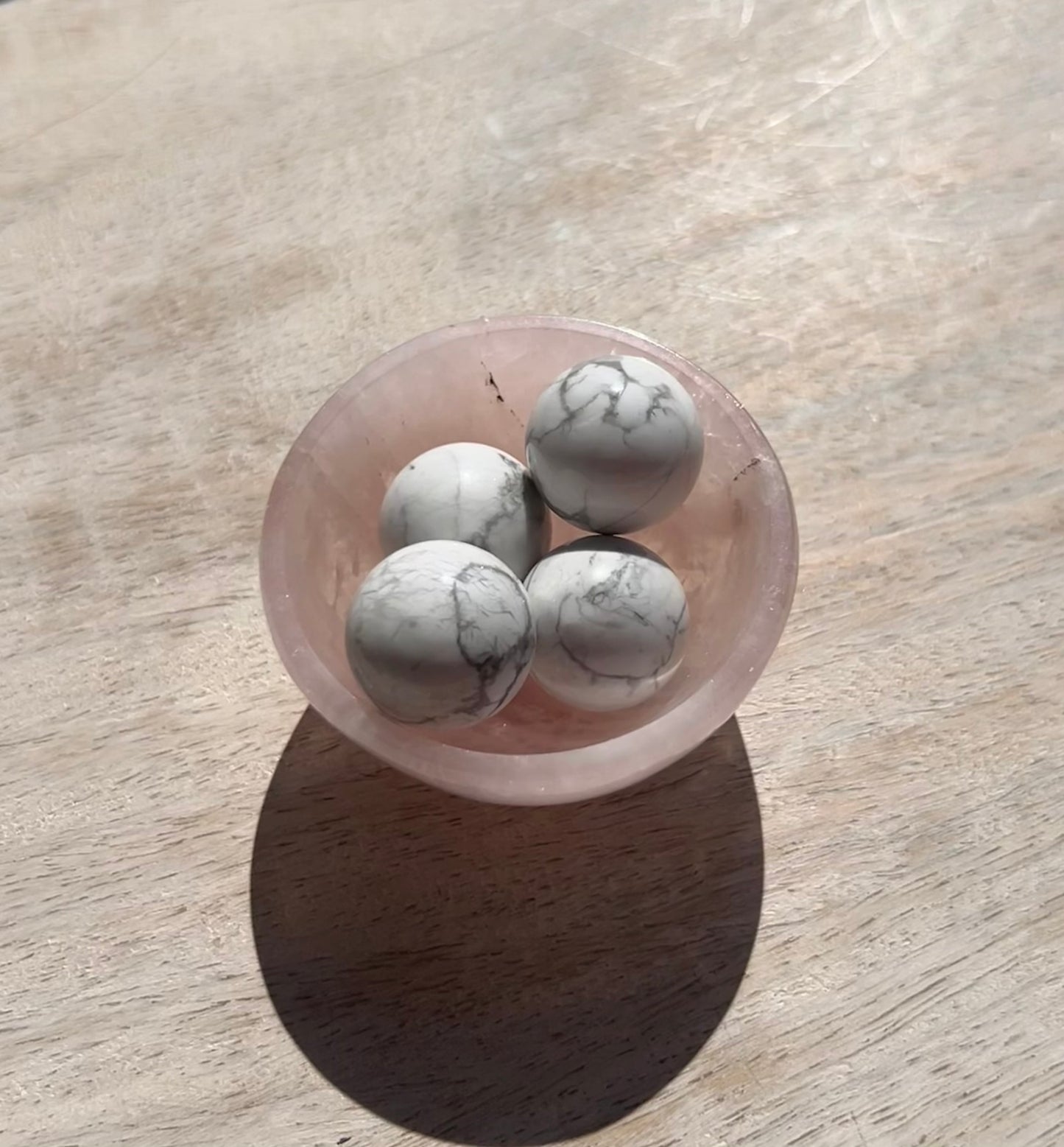 (One) Beautiful Rose Quartz Bowl - (2") - 1B