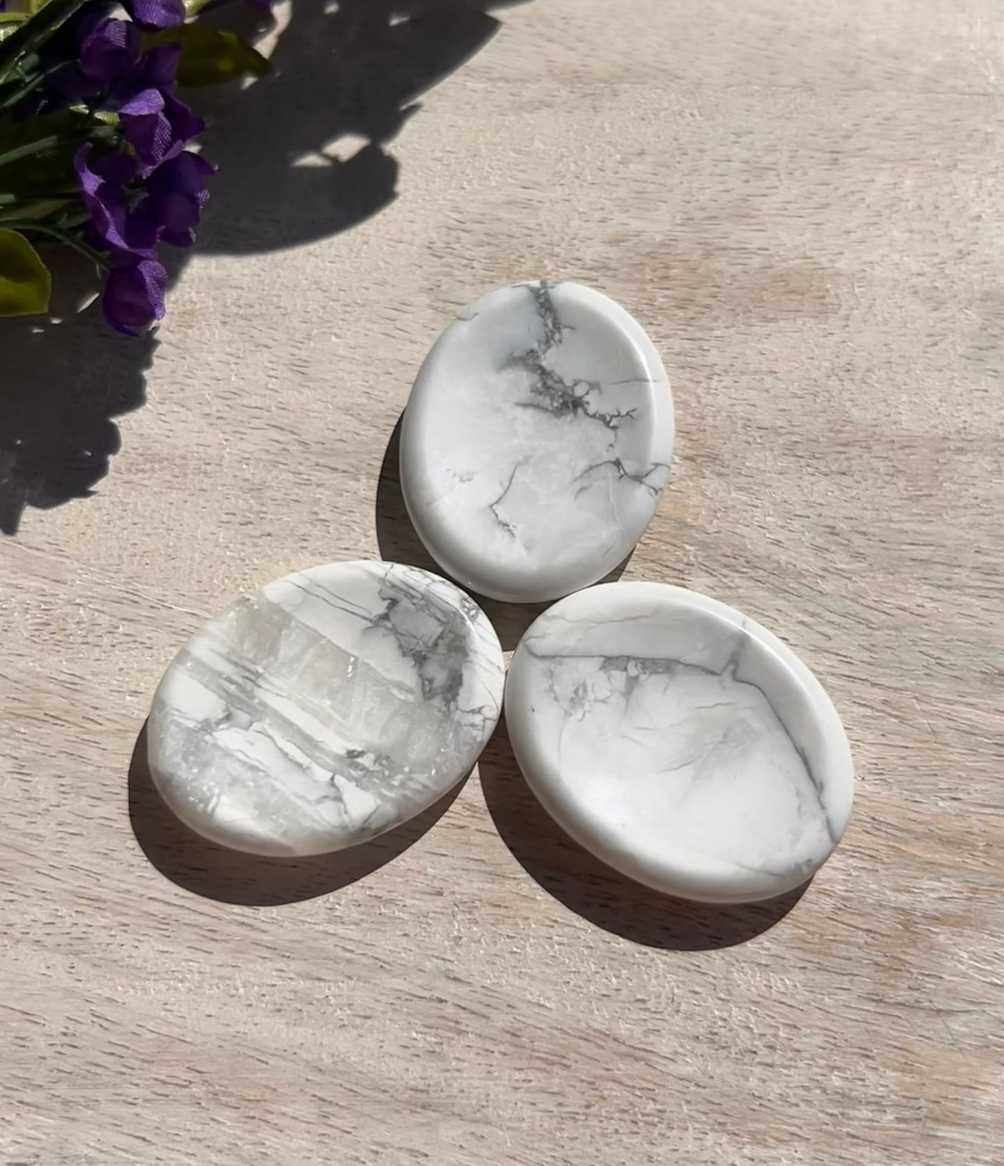 (One) Howlite Worry Stone - $4.99ea
