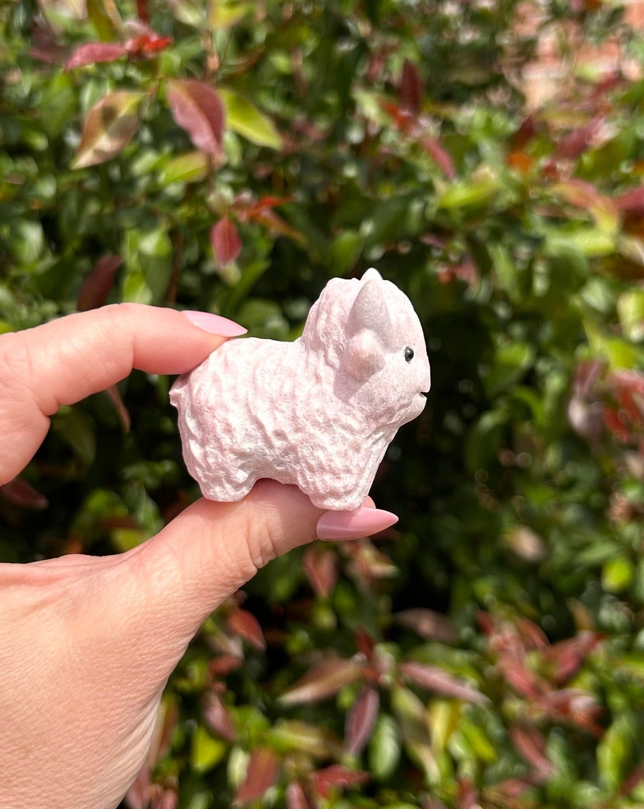 (One) 2" Pink Opal Cow carving ~ $17.99ea