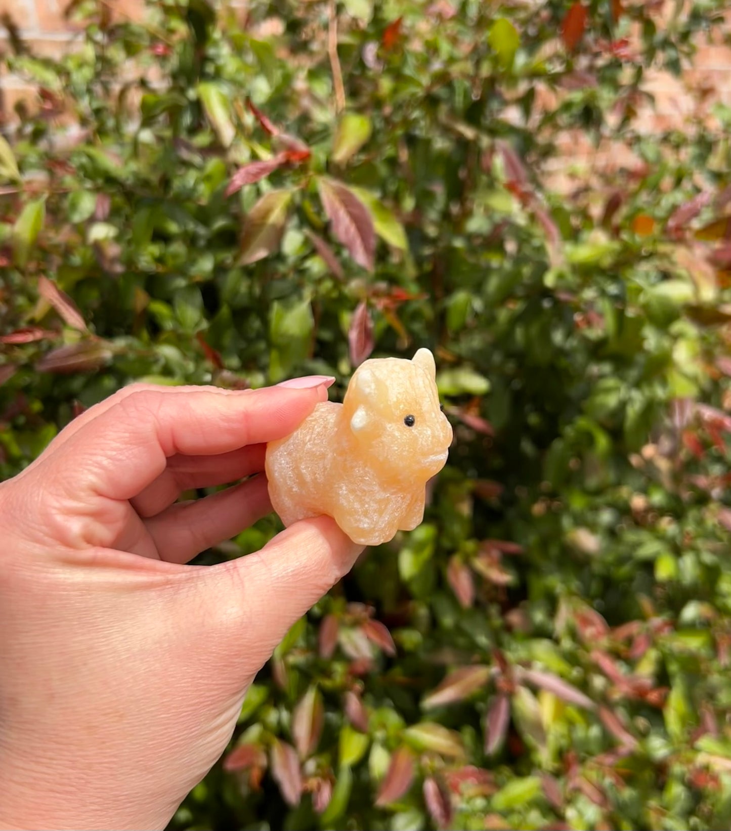 (One) 2" Orange Calcite Cow carving ~ $17.99ea